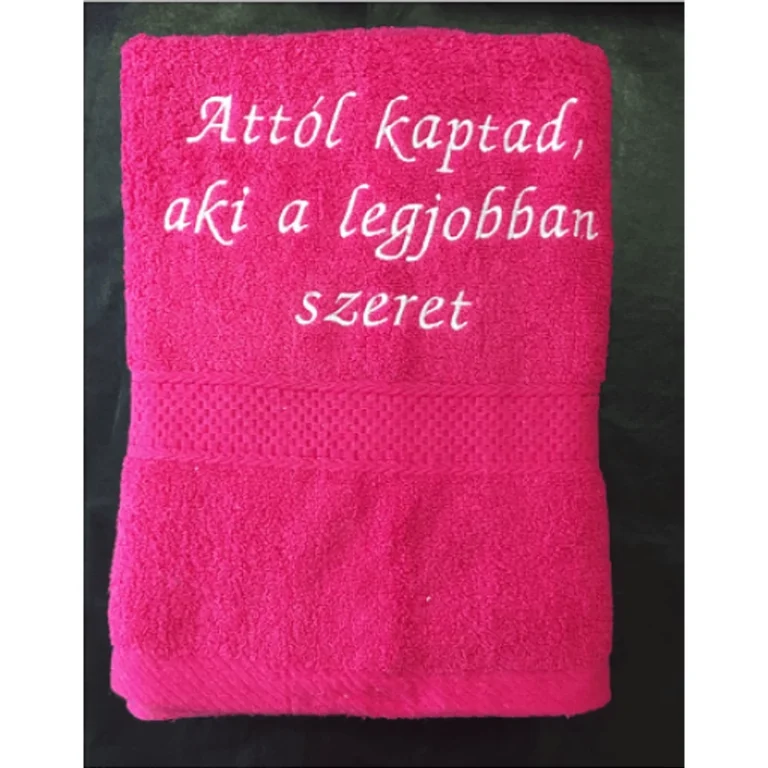 Törölköző - Attól kaptad aki a legjobban szeret pink