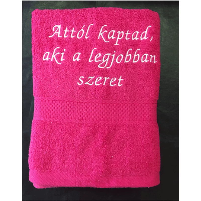Törölköző - Attól kaptad aki a legjobban szeret pink