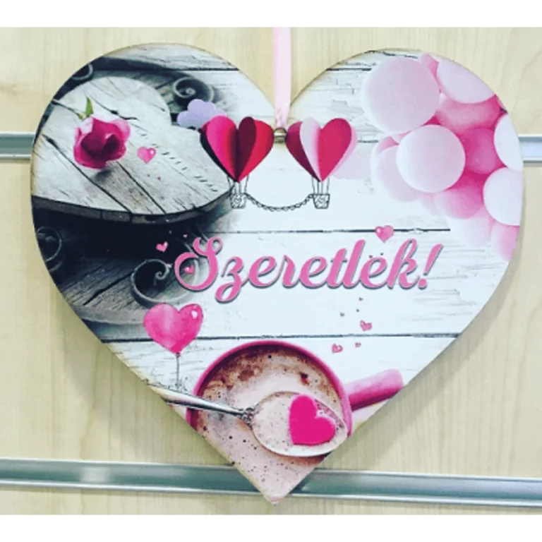Fa szív - Szeretlek lufis