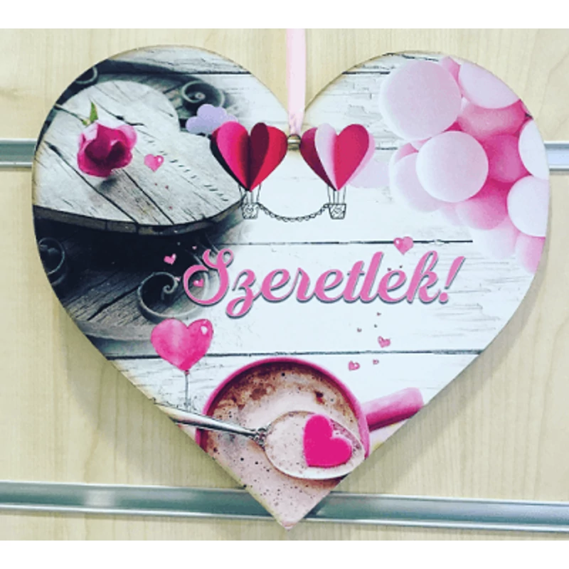 Fa szív - Szeretlek lufis