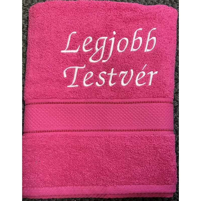 Törölköző-Legjobb testvér pink színű