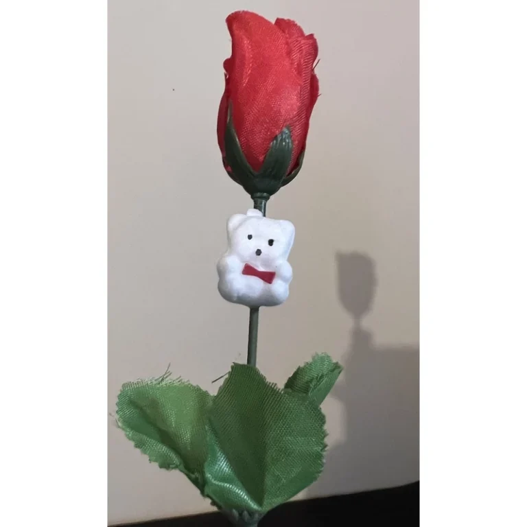 Rózsaszál macival - Valentin napi ajándék