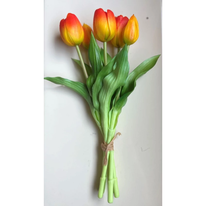 Sárga-piros csokros gumi tulipán