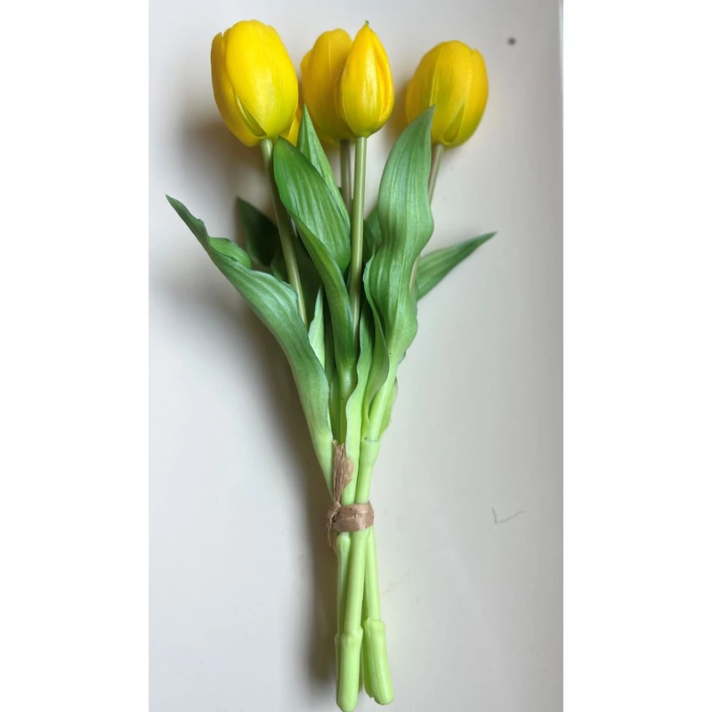 Sárga színű -  csokros gumi tulipán