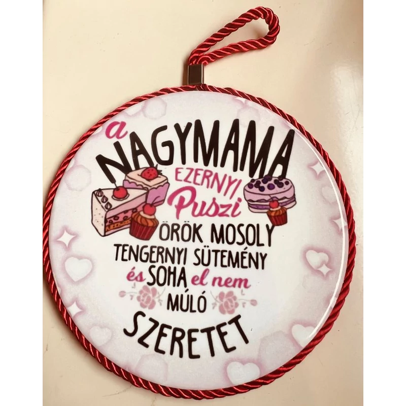 Edényalátét és fali kép - Nagymama ezernyi