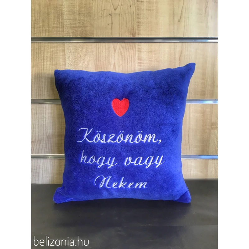 Hímzett párna - Köszönöm hogy vagy