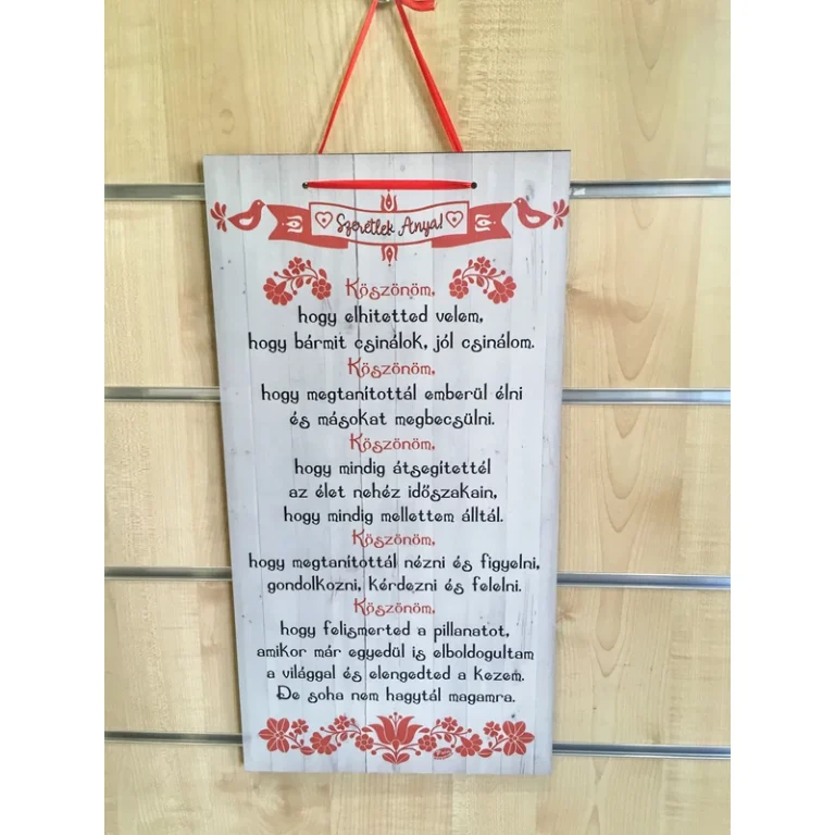 Dísztábla - Szeretlek anya