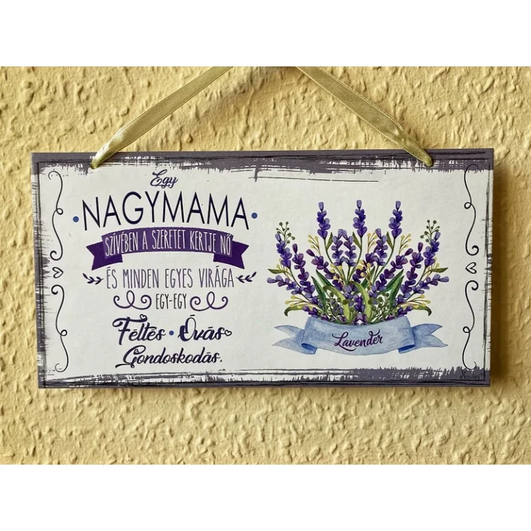 Kicsi dekor tábla - Egy nagymama szívében
