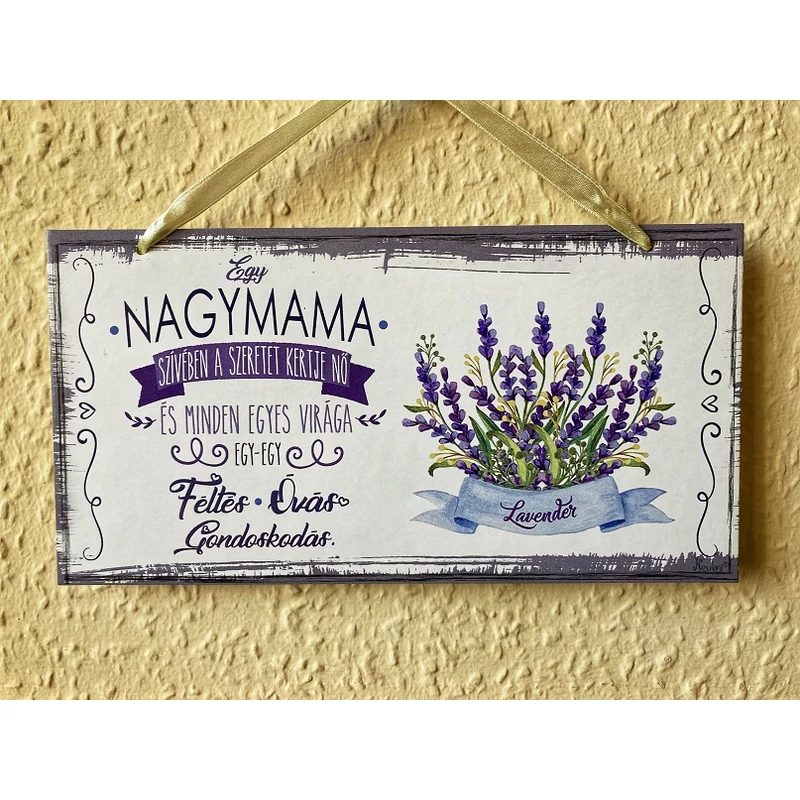 Kicsi dekor tábla - Egy nagymama szívében