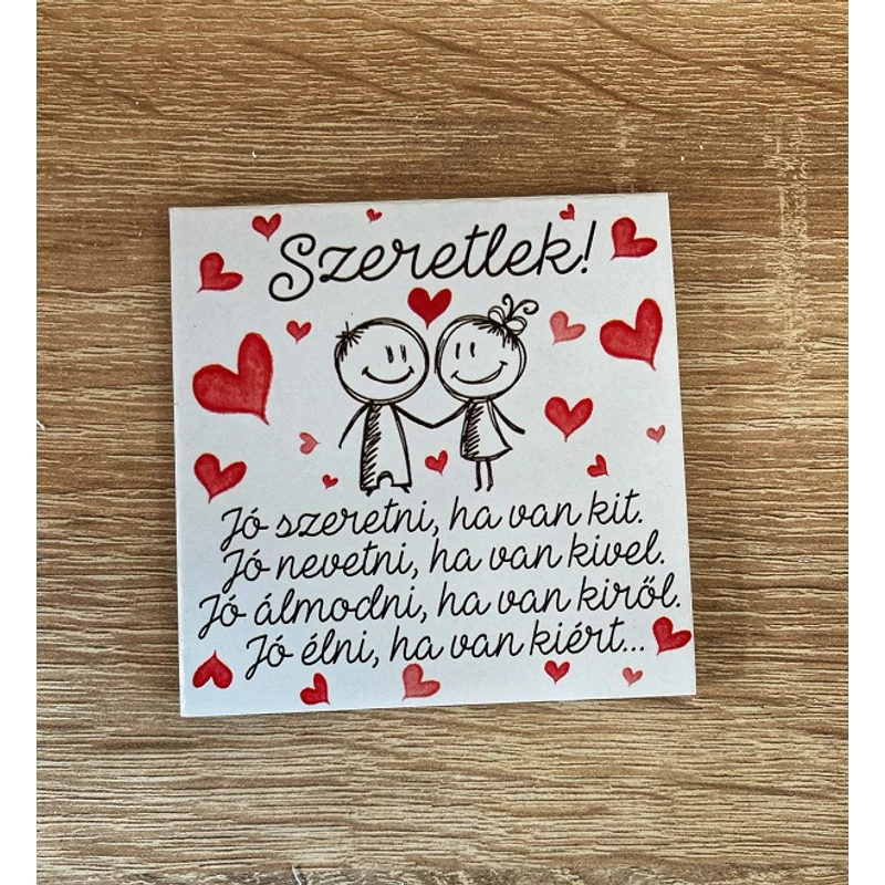 Hűtőmágnes Jó szeretni - Szerelmes ajándék