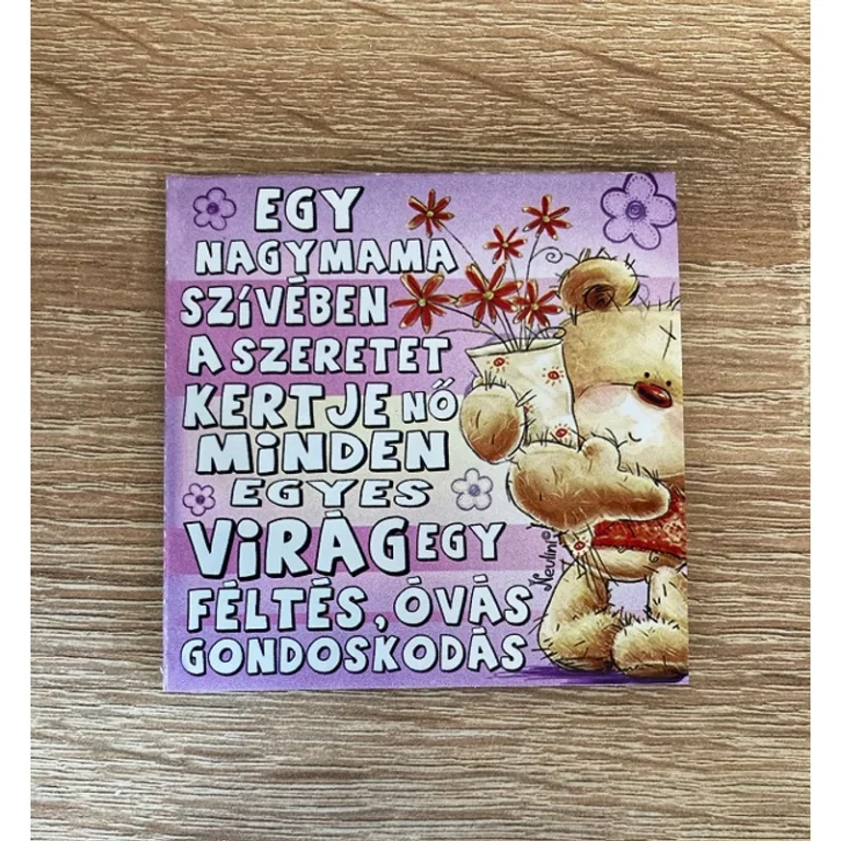 Hűtőmágnes A nagymama szívében - Ajándék Nagymamának