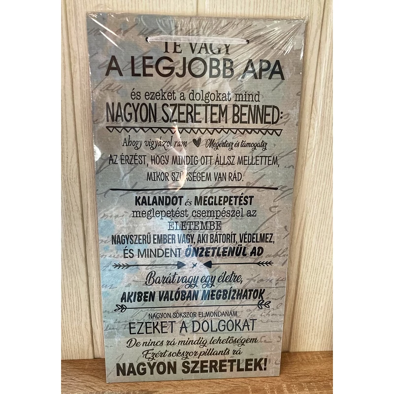Dísztábla - Te vagy a legjobb Apa