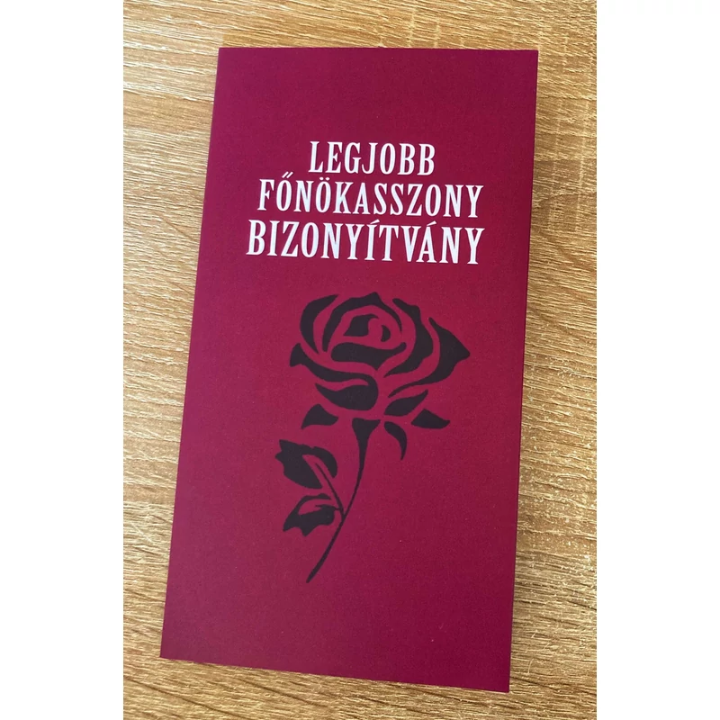 Bizonyítvány - Legjobb főnökasszon