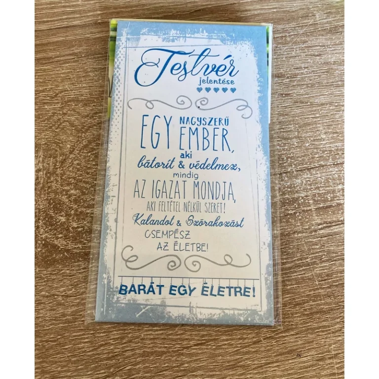 Fa mágnes – Testvér jelentése – Ajándék ötlet testvérnek