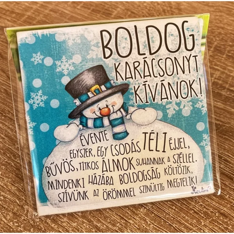 Hűtőmágnes -Hóember évente