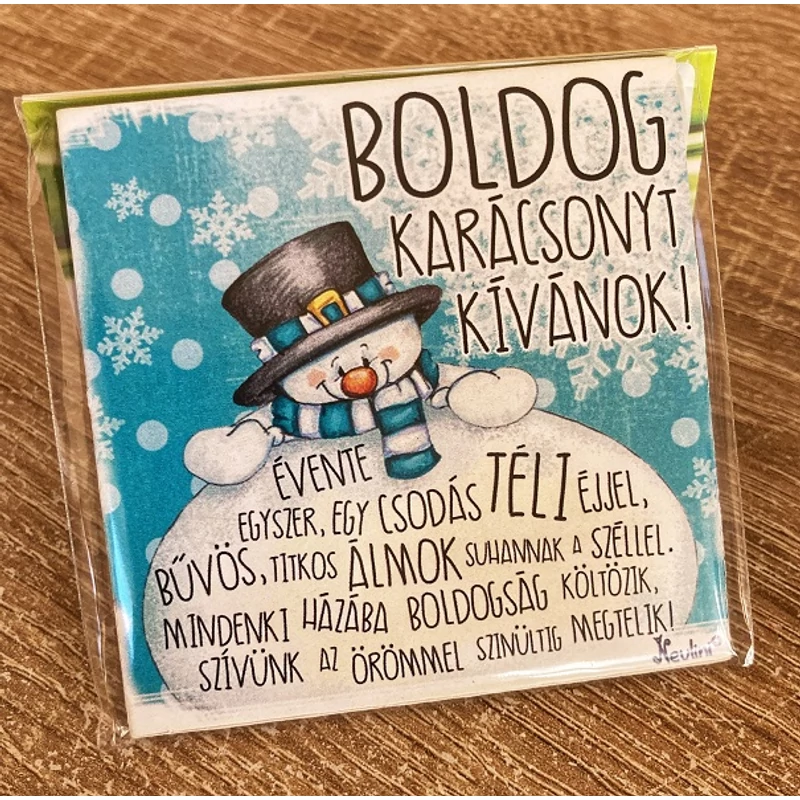 Hűtőmágnes -Hóember évente