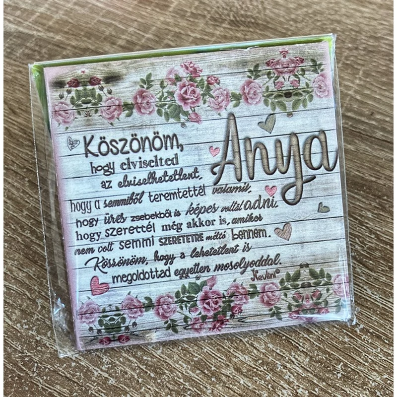 Hűtőmágnes-Anya Köszönöm