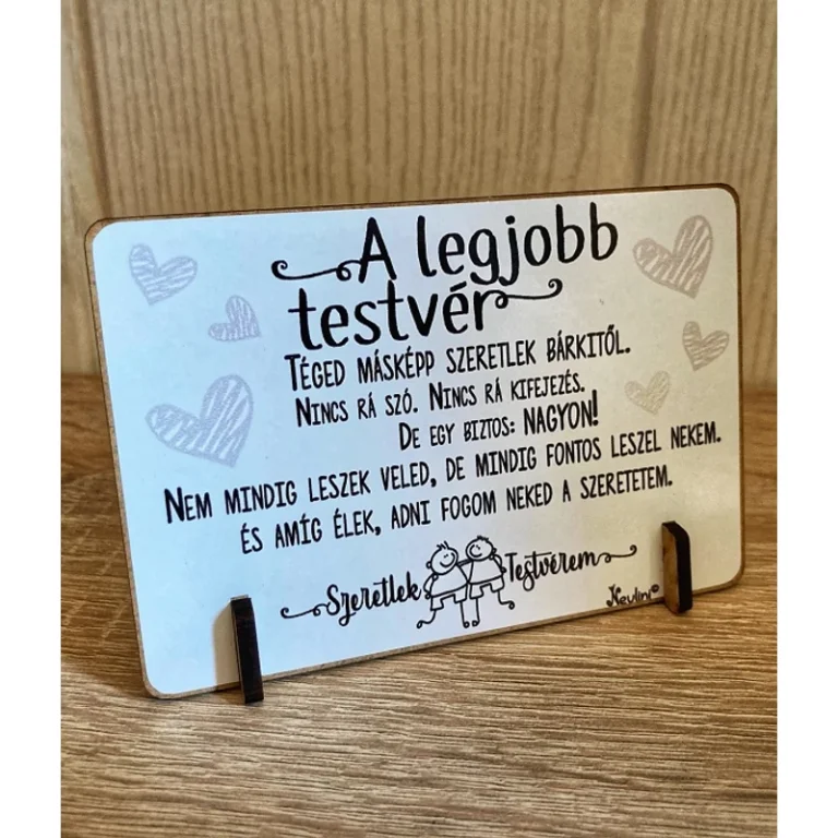 Talpas fatábla - A legjobb testvér