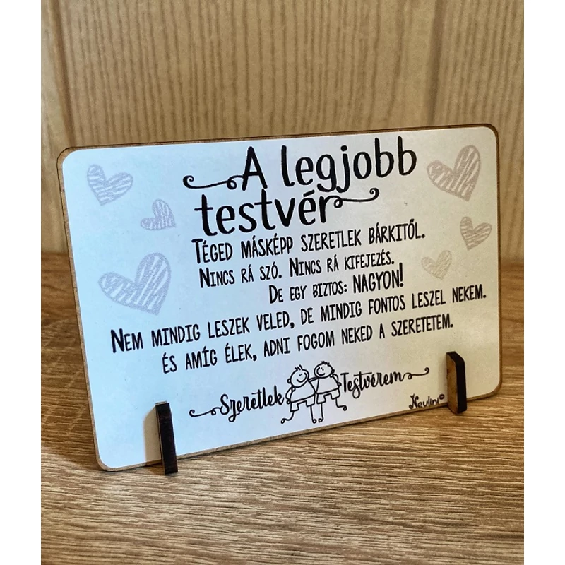 Talpas fatábla - A legjobb testvér