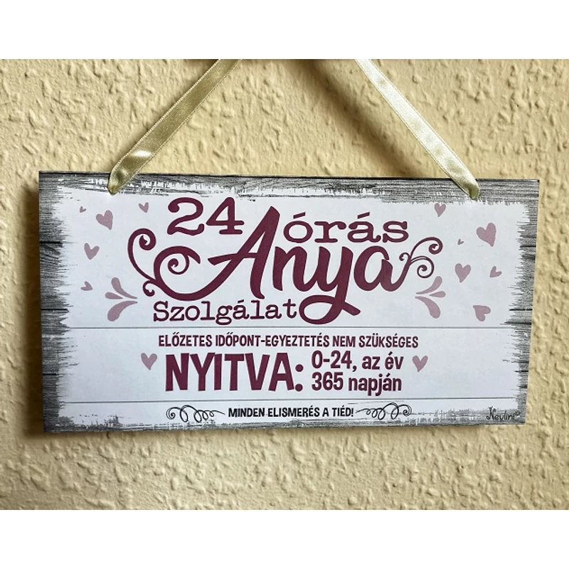 Kicsi dekor tábla - Anya szolgálat