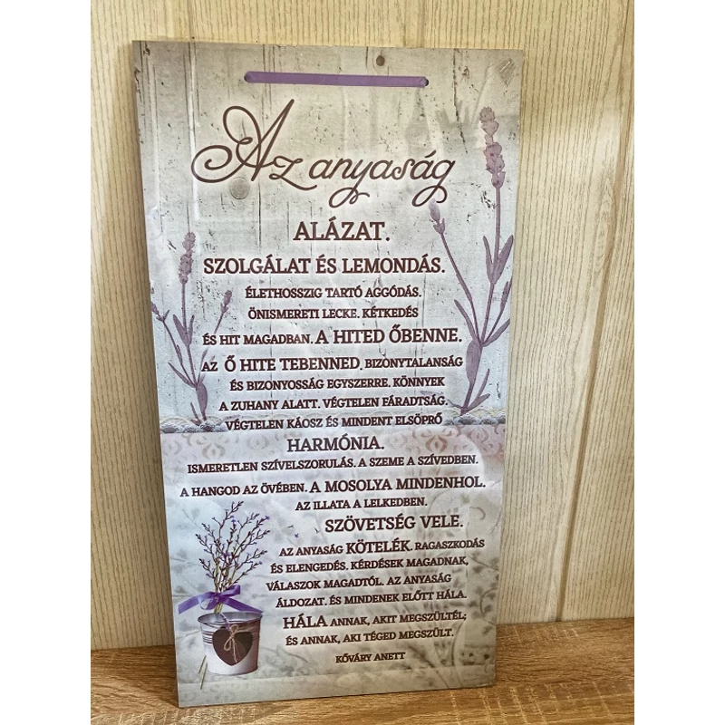 Dísztábla nagy - Az anyaság