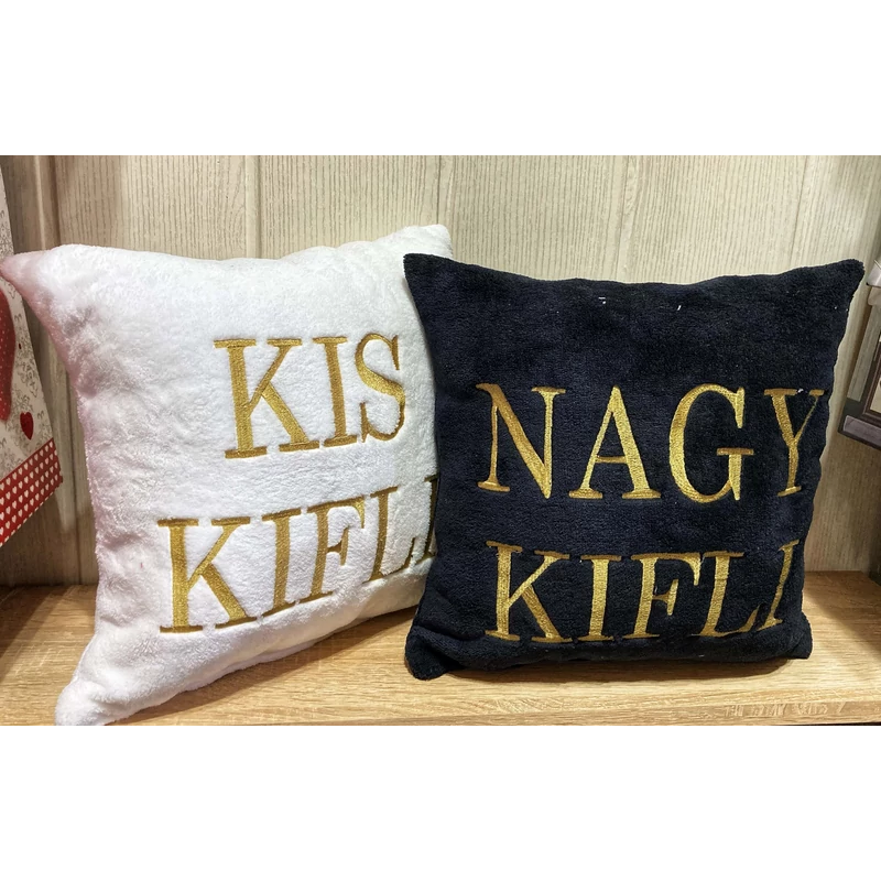 Hímzett Páros párna - Kis kifli, Nagy kifli