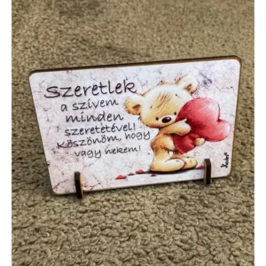 Kis fa tábla - Szeretlek szívem