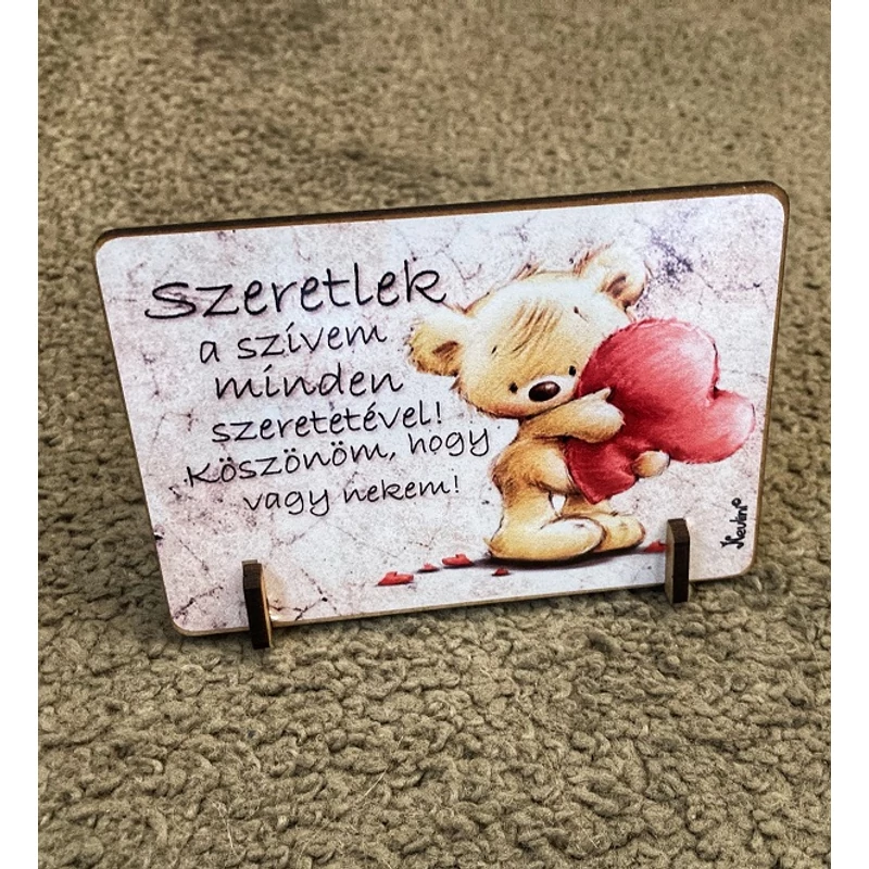Kis fa tábla - Szeretlek szívem