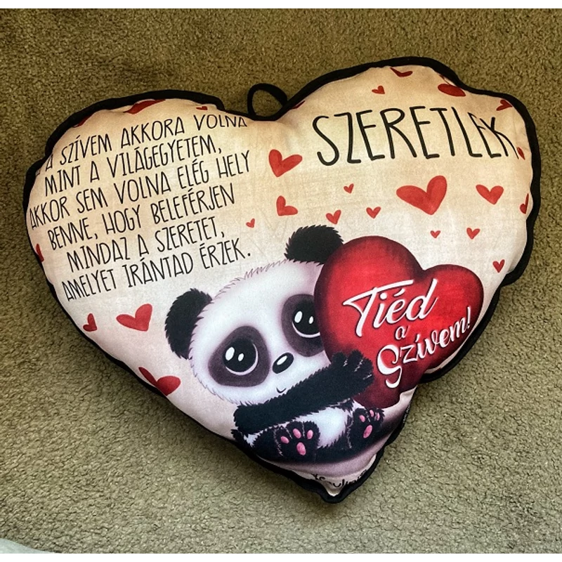 Nagy szív párna - Tiéd a szívem