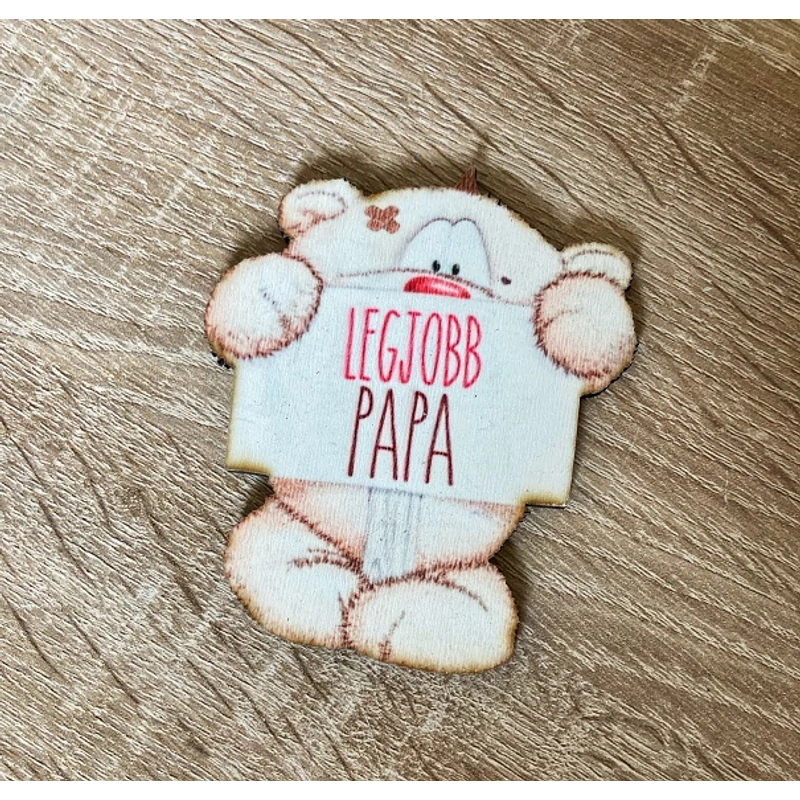Forma Hűtőmágnes - Legjobb Papa Maci