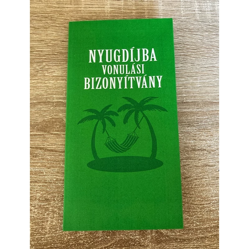 Bizonyítvány - Nyugdíjba vonulási