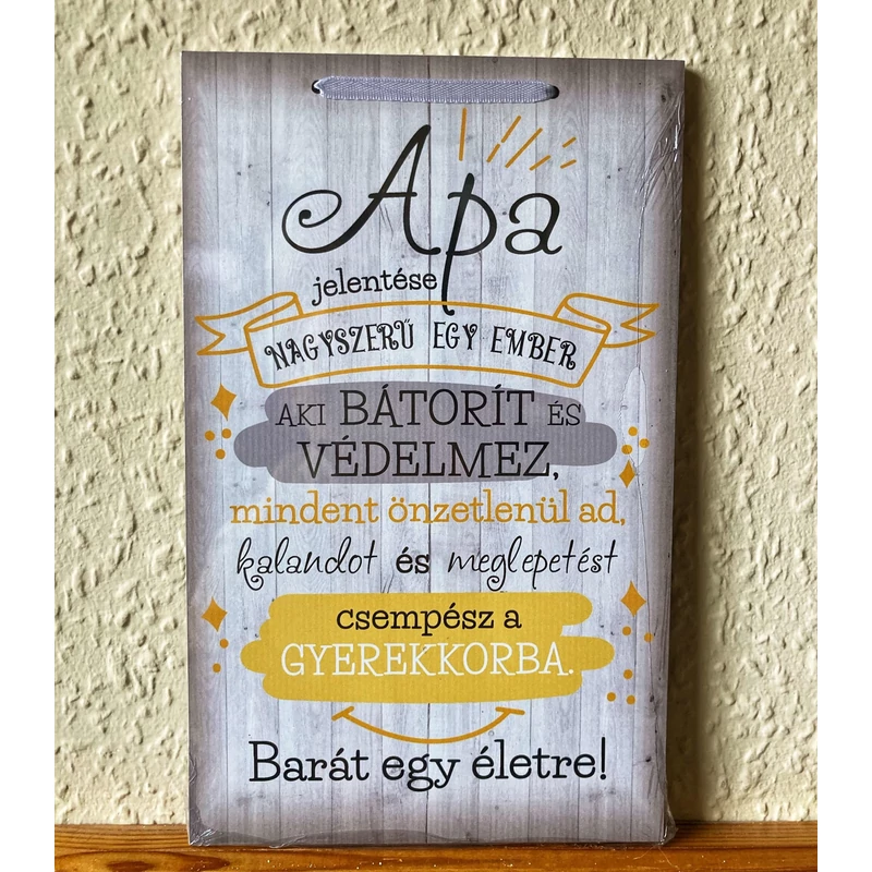 Dísztábla kicsi - Apa jelentése