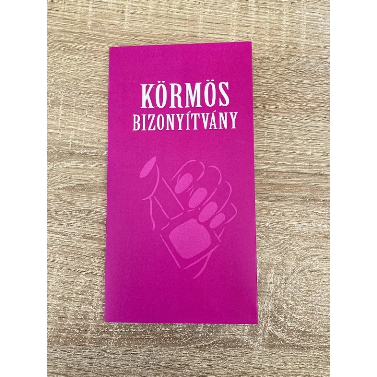 Bizonyítvány - Műkörmö