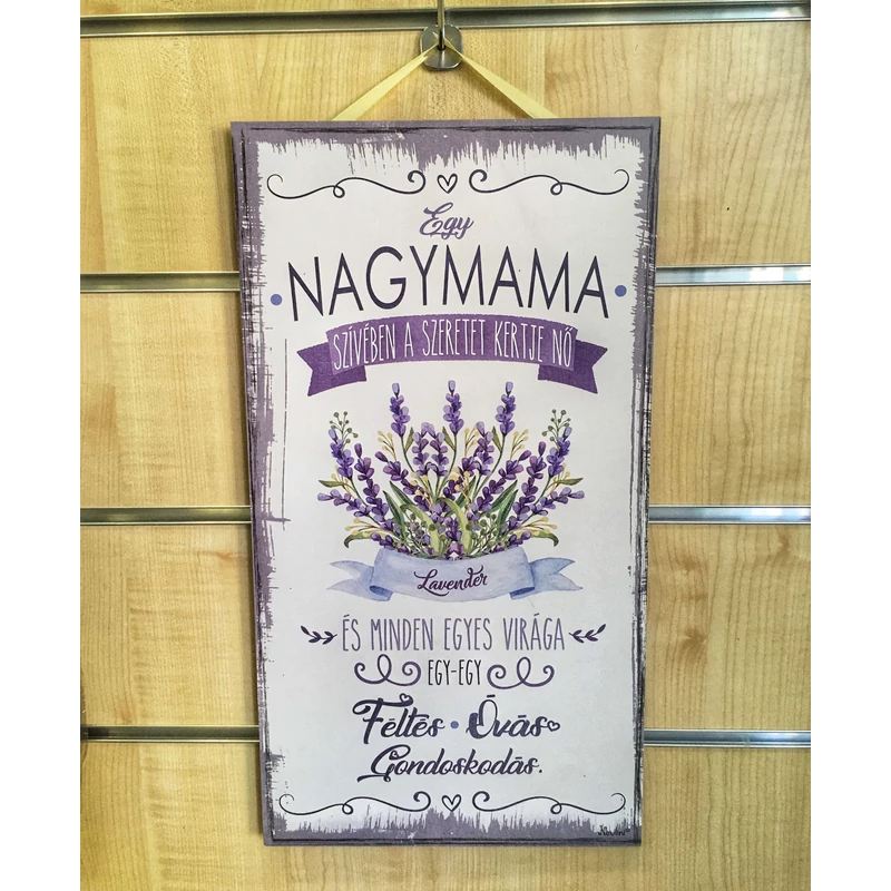 Fali dekor tábla - Egy nagymama szívében