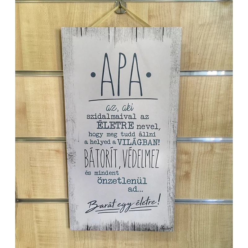 Dísztábla - Apa az aki