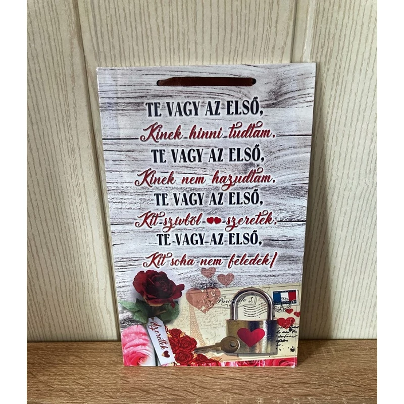 Dísztábla kicsi - Te vagy az első