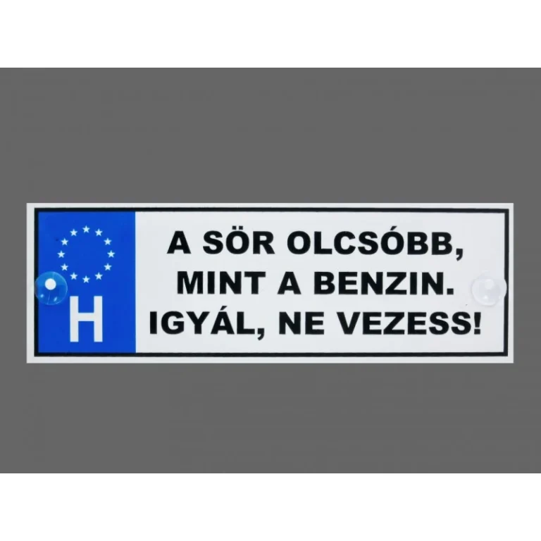 Rendszámtábla - A sör
