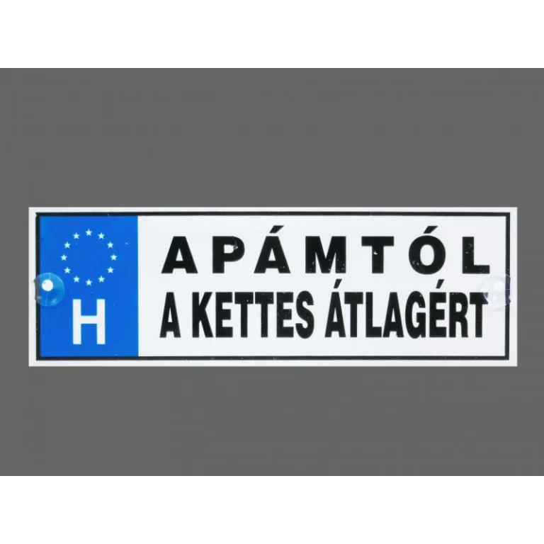 Rendszámtábla - Apámtól