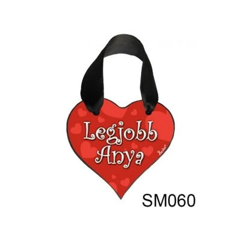 Szív tábla akasztóval - Legjobb Anya