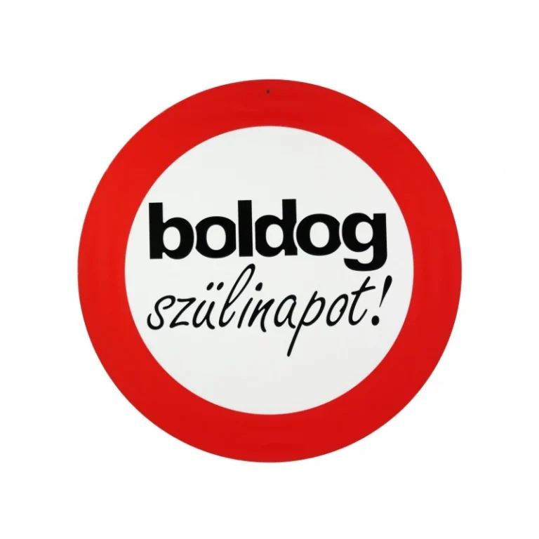 Sebességkorlátozó tábla Boldog Szülinapot 40cm - Ajándékötlet szülinapra