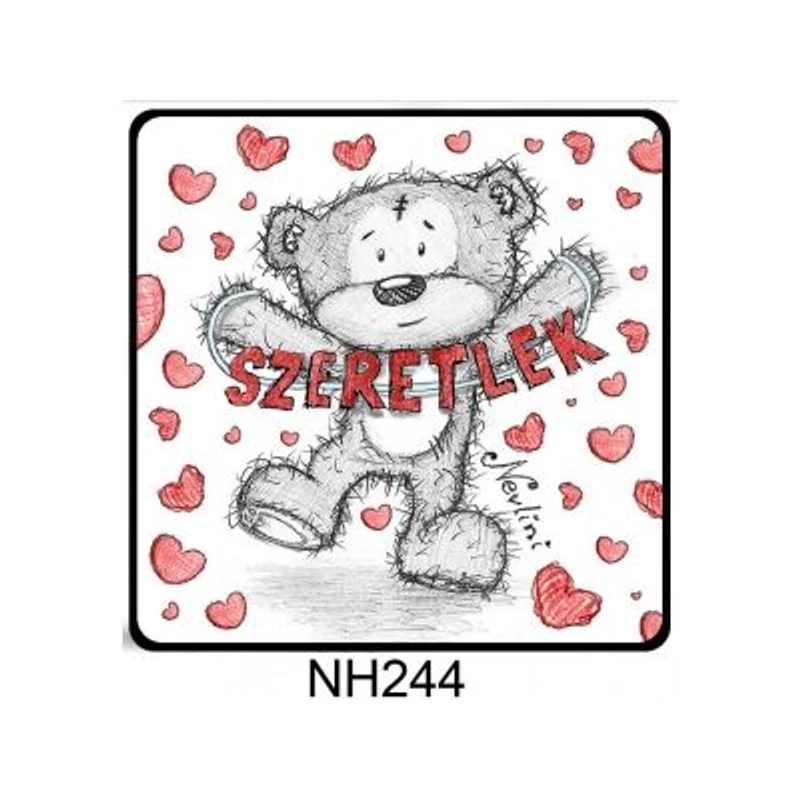 Hűtőmágnes - Szeretlek feliratos Nevlini