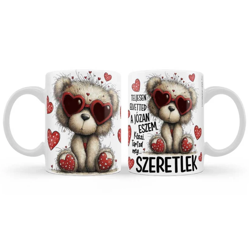 Vicces szeretlek bögre elvetted a józan eszem felirattal