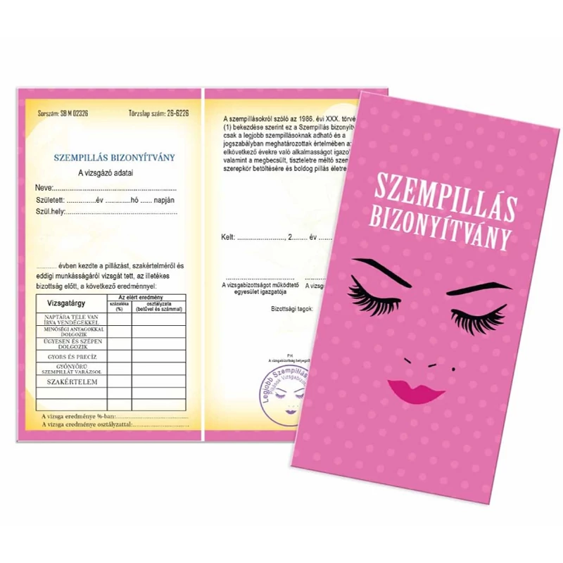 Bizonyítvány - Szempillás