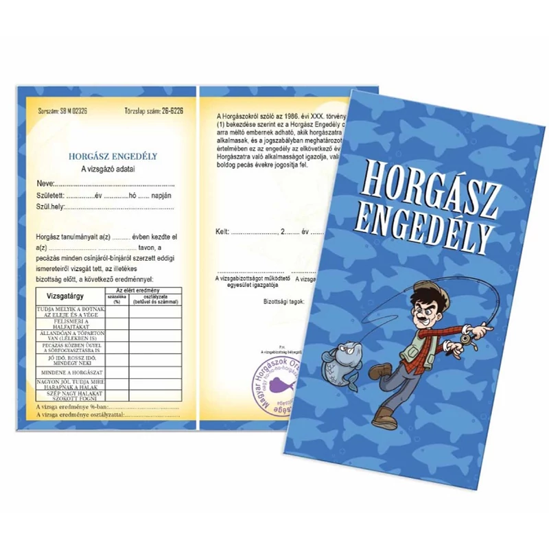 Bizonyítvány - Horgász engedély