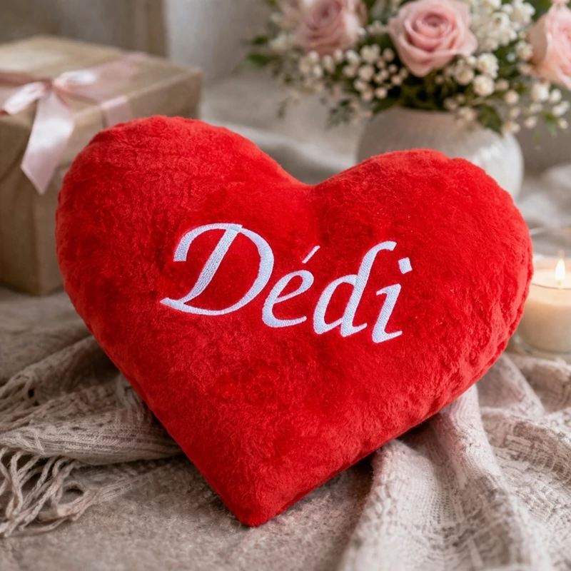 Hímzett szív párna -Dédi
