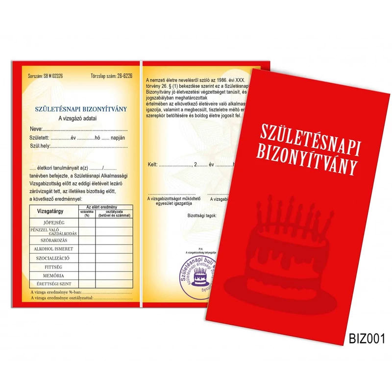 Bizonyítvány - Születésnap 2