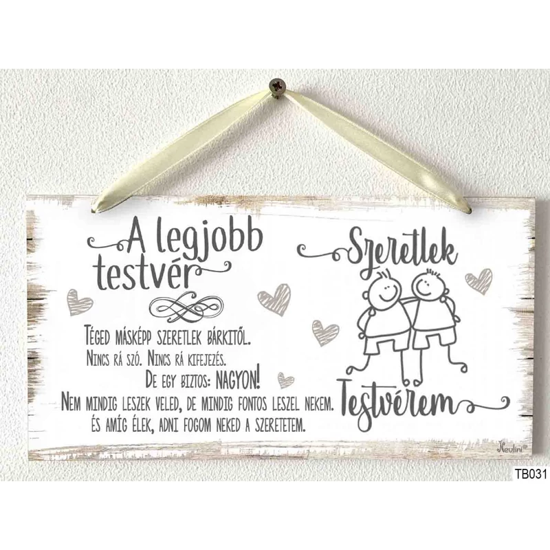 Kicsi Dekor Tábla - A legjobb testvér