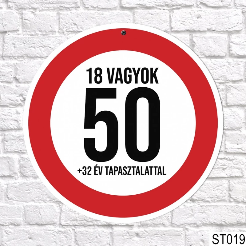 Sebességkorlátozó tábla 50-es 2
