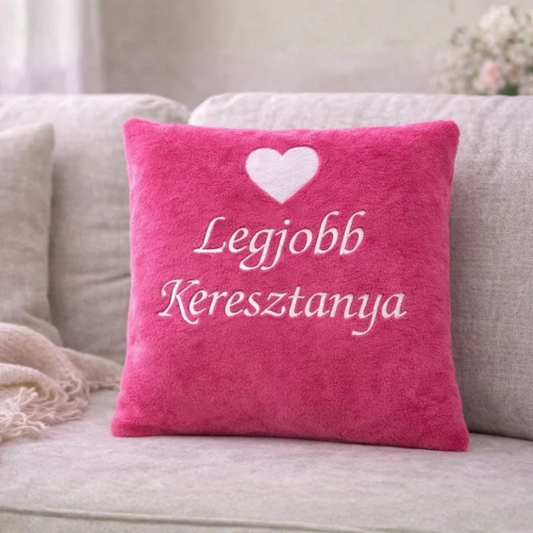 Hímzett párna - Legjobb keresztanya