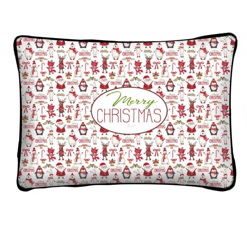 Karácsonyi párna- Tapétás Merry Christmas